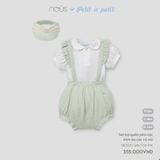 Set bộ quần yếm cộc kèm áo cộc và mũ Nous NE3S25-SM1-F04-PW-9M