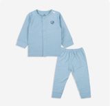 Bộ dài tay cài giữa Bambus 110200 Bubaby xanh pastel C33 0-3m BBB110200.03MC33