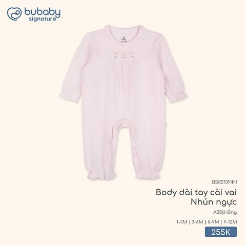 Body dài tay cài vai Nhún ngực Bubaby