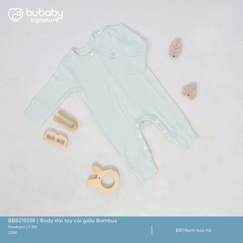 Body dài tay cài giữa Bambus Bubaby
