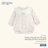 Body chip dài tay cài giữa bèo đáp cổ Siro Jacquard Bubaby