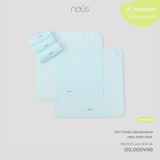 Set 5 khăn sữa bamboo màu xanh nhạt Nous