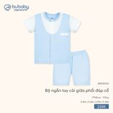 Bộ ngắn tay cài giữa phối đáp cổ Bubaby
