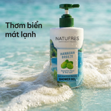  Sữa Tắm Thơm Mát Lạnh - Muối Biển & Trái Nhàu Hawaii NATUFRES Hawaiian Breeze 