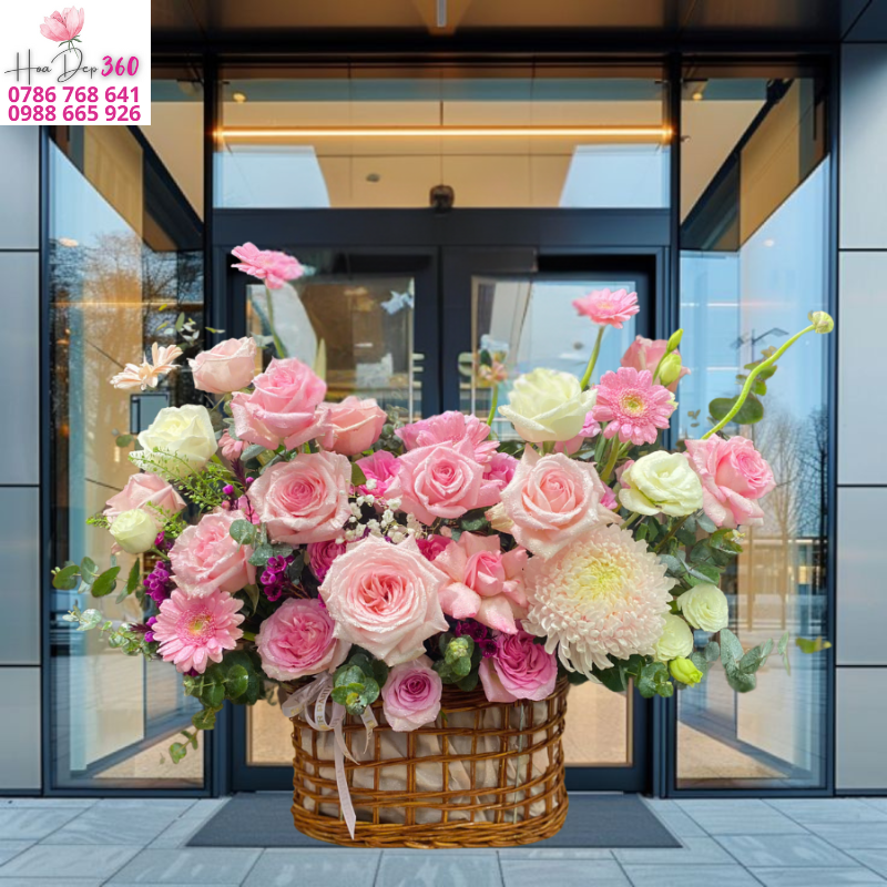 Giỏ hoa chúc mừng G091