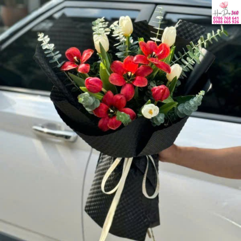 Tulip Đỏ – Kem Gói Đen Sang Trọng