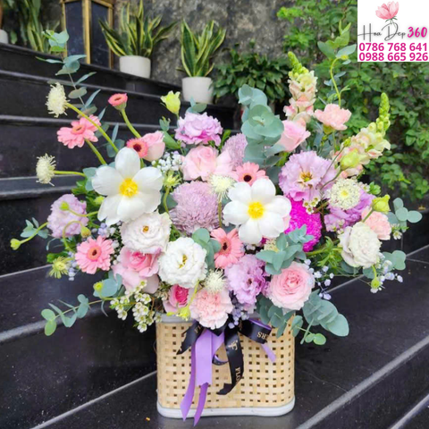 Giỏ hoa chúc mừng G049