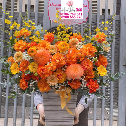 Giỏ hoa chúc mừng G011