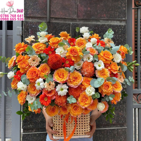 Giỏ hoa chúc mừng G046