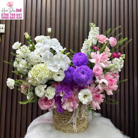 Giỏ hoa chúc mừng G117