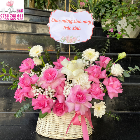 Giỏ hoa chúc mừng G141