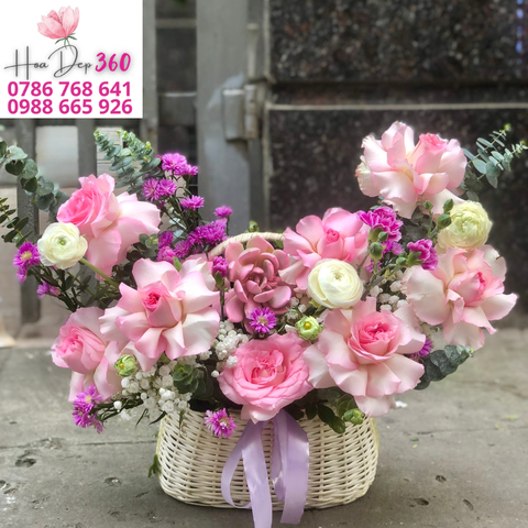 Giỏ hoa chúc mừng G089