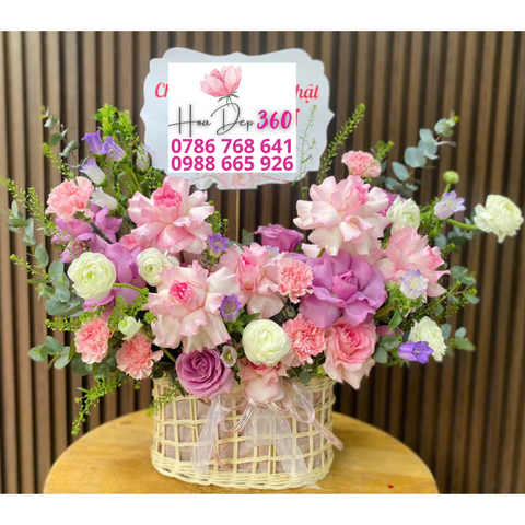 Giỏ hoa chúc mừng G016