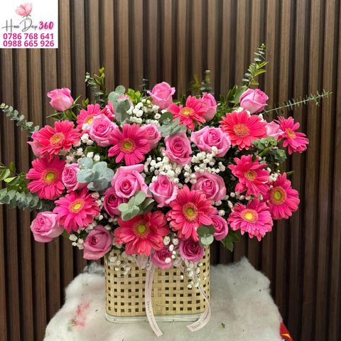 Giỏ hoa chúc mừng G122