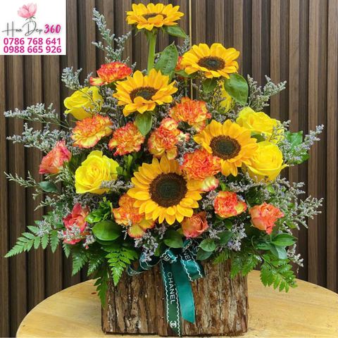 Giỏ hoa chúc mừng G052