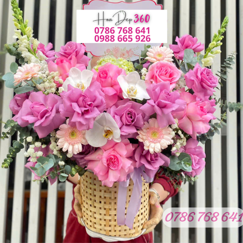 Giỏ hoa chúc mừng G085