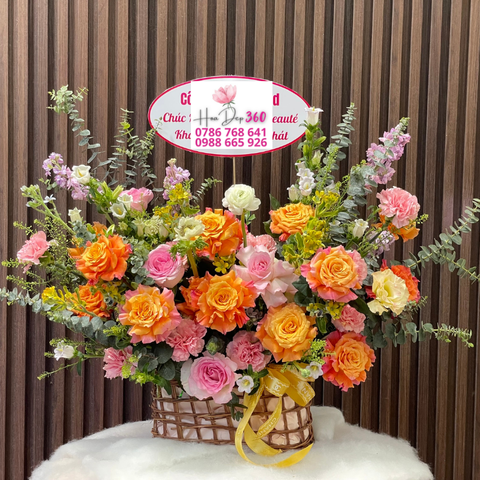 Giỏ hoa chúc mừng G003