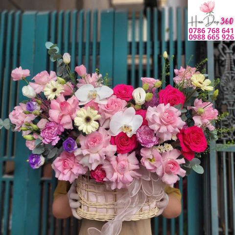 Giỏ hoa chúc mừng G020