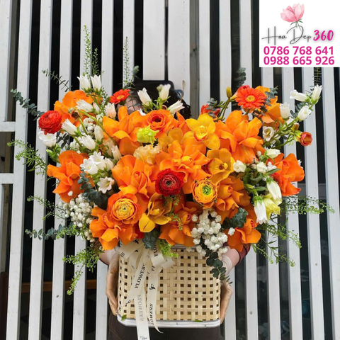 Giỏ hoa chúc mừng G087