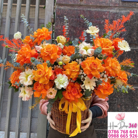 Giỏ hoa chúc mừng G021