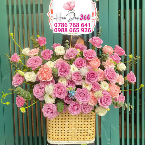 Giỏ hoa chúc mừng G023