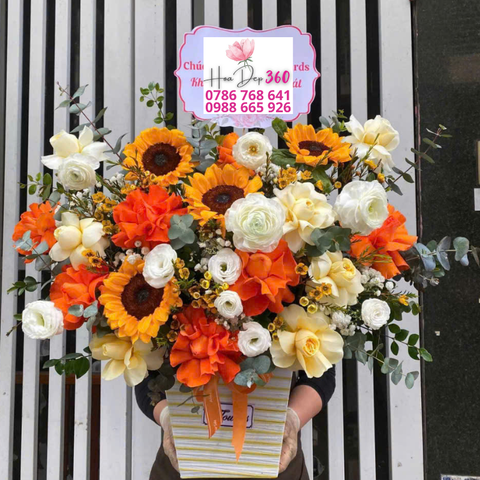 Giỏ hoa chúc mừng G192