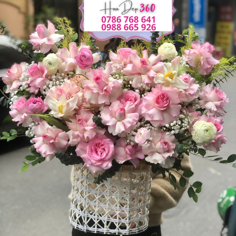 Giỏ hoa chúc mừng G073