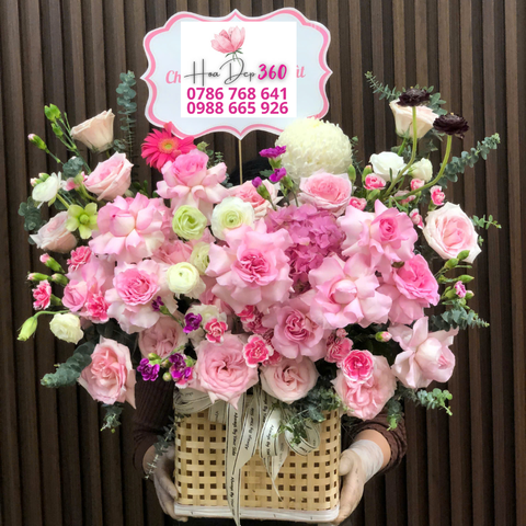 Giỏ hoa chúc mừng G092