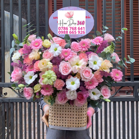 Giỏ hoa chúc mừng G025