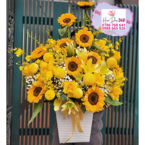 Giỏ hoa chúc mừng G028