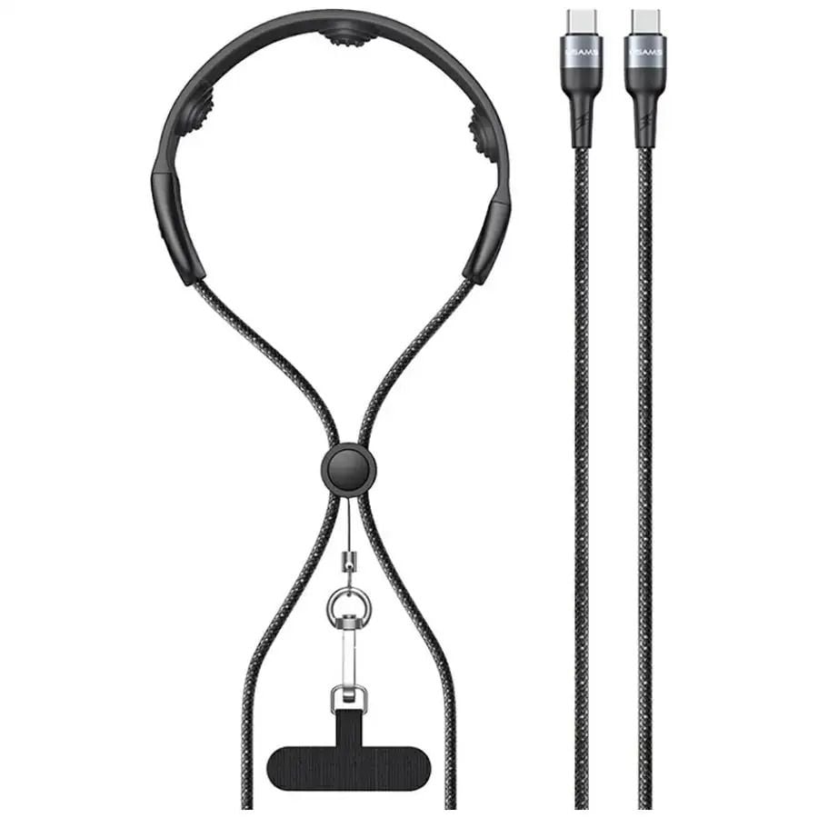 Cáp Sạc Nhanh C to C Kiêm Máy Mát Xa Cổ 2-in-1 USAMS SJ759 100W (3-Speed Massage, 480Mbps, 1.4m)