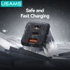 Củ Sạc Nhanh 2C+A USAMS CC272 / CC265 67W (GaN Charger, 3 Port, CC272 chân dẹp / CC265 chân tròn)