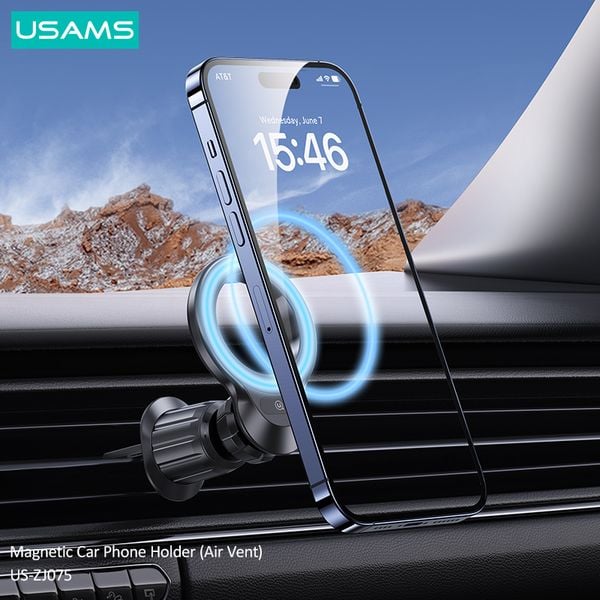Giá Đỡ Điện Thoại Từ Tính USAMS ZJ075 (Air Vent Version, 360° rotation, Strong Magnetic Suction)