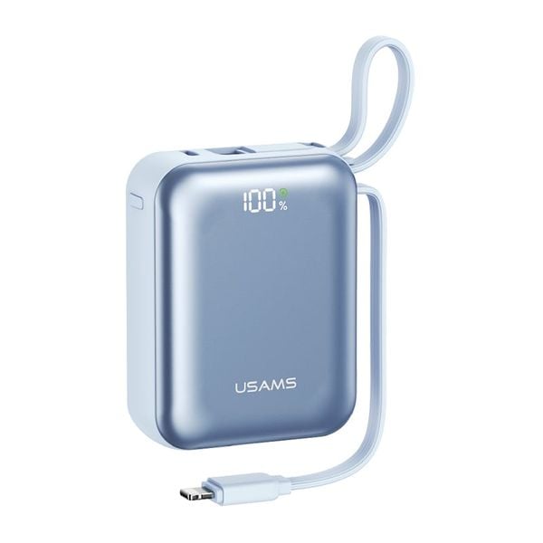 Pin Dự Phòng Kèm Cáp Type-C + Lightning USAMS CD278 PB98 G657-1 10000mAh 22.5W (Digital Display, CCC / 3C Certification)