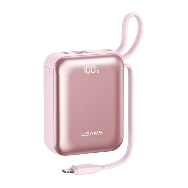 Pin Dự Phòng Kèm Cáp Type-C + Lightning USAMS CD278 PB98 G657-1 10000mAh 22.5W (Digital Display, CCC / 3C Certification)