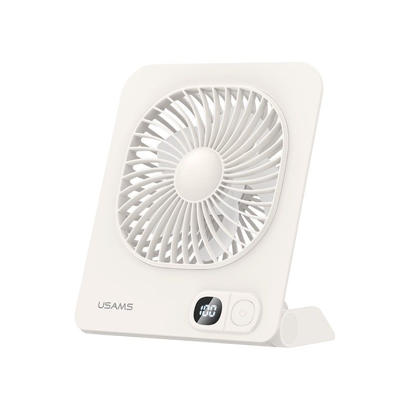 Quạt Để Bàn Kiêm Chân Đế Từ Tính USAMS ZB363 2.7W (2000mAh, 6H, 3-Speed Adjustment, Digital Display, 180° Adjustable)