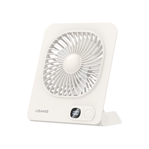 Quạt Để Bàn Kiêm Chân Đế Từ Tính USAMS ZB363 2.7W (2000mAh, 6H, 3-Speed Adjustment, Digital Display, 180° Adjustable)