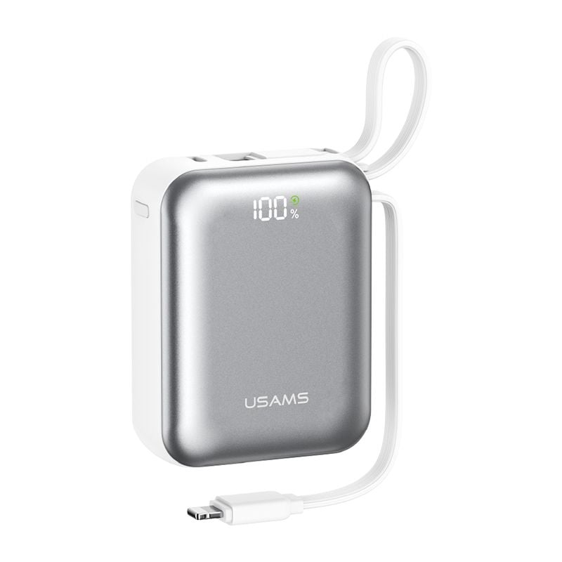 Pin Dự Phòng Kèm Cáp Type-C + Lightning USAMS CD278 PB98 G657-1 10000mAh 22.5W (Digital Display, CCC / 3C Certification)