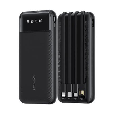 Pin Dự Phòng Kèm Cáp Type-C+Lightning+Micro USAMS CD273 10000mAh 10W (CCC / 3C Certification, LED Display)