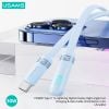 Cáp Sạc Nhanh C to Lightning USAMS SJ652 30W (Digital Display, 1.2m, 480Mbps, Right-angle cable)