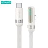 Cáp Sạc Nhanh C to Lightning USAMS SJ652 30W (Digital Display, 1.2m, 480Mbps, Right-angle cable)