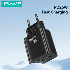 Củ Sạc Nhanh C+A USAMS CC315 25W (Trickle Charging Mode, Multiple Protection)