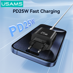 Củ Sạc Nhanh C+A USAMS CC315 25W (Trickle Charging Mode, Multiple Protection)