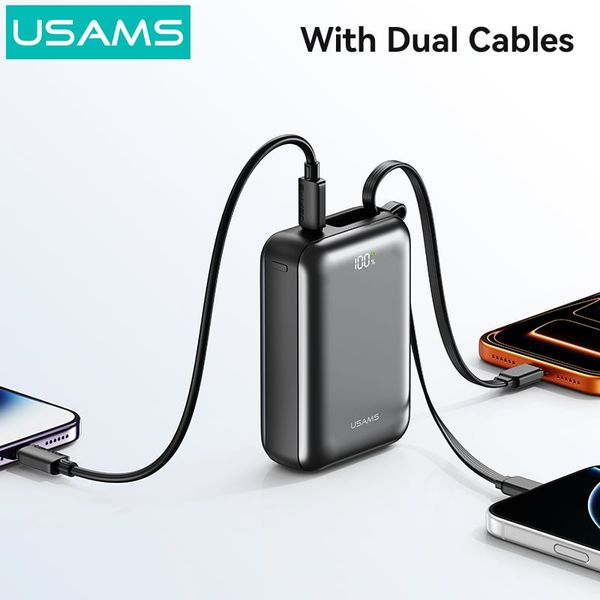 Pin Dự Phòng Kèm Cáp Type-C + Lightning USAMS CD279 PB98 G657-2 20000mAh 22.5W (Digital Display, CCC / 3C Certification)