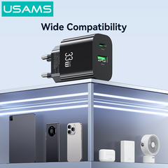 Củ Sạc Nhanh C+A USAMS CC317 33W (Trickle Charging Mode, Multiple Protection)