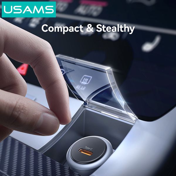 Tẩu Sạc Cho Ô Tô USAMS CC321 30W (1*Type-C Port)