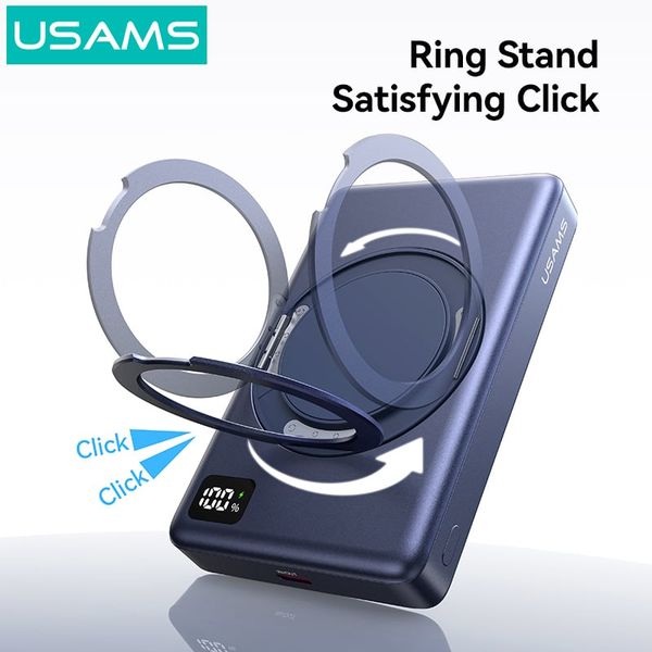 Pin Dự Phòng Không Dây USAMS CD269 10000mAh 22.5W (CCC / 3C Certification, 1*Type-C port, 15W Wireless Charging, Digital Display)