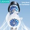Quạt Mini Cầm Tay Sò Lạnh USAMS ZB361 7W (2000mAh, Digital Display, 14000RPM, 100-Speed Adjustment)