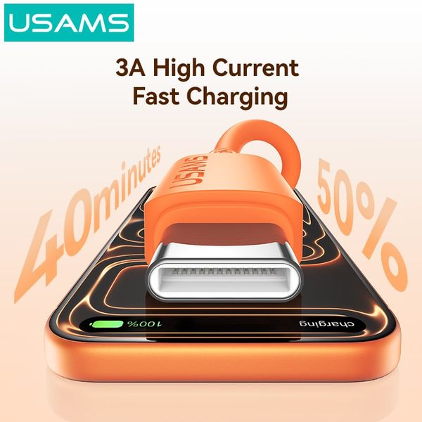 Cáp Sạc Nhanh USB to Type-C USAMS SJ786 U98 18W (3A, 1m, 480Mbps)