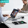 Củ Sạc Du Lịch Toàn Cầu Đa Năng USAMS CC334 T72 100W (3*Type-C + 1*USB-A ports, US/AU/UK/EU)